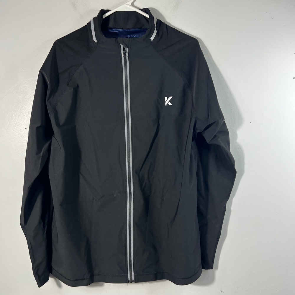 Kewlioo Mens Sauna Jacket Black Full Zip Heat Trapping Sweat Workout Top 2XL New
